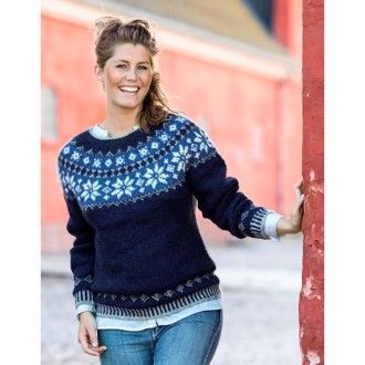 Sweater med stjernebort i Pelsuld