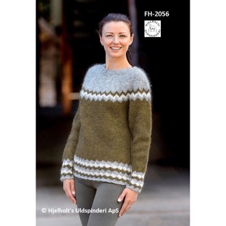 Hjelholt sweater med skrå rib
