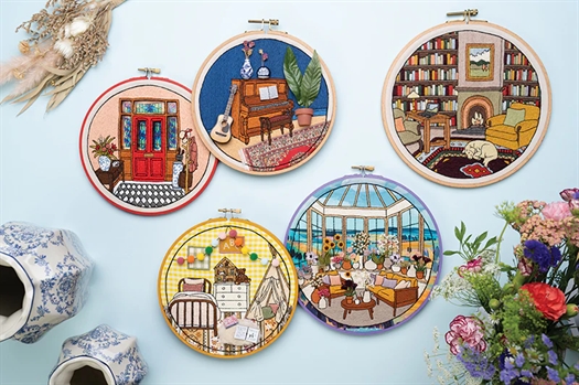 EMBROIDERED INTERIORS af Penny Dowdell