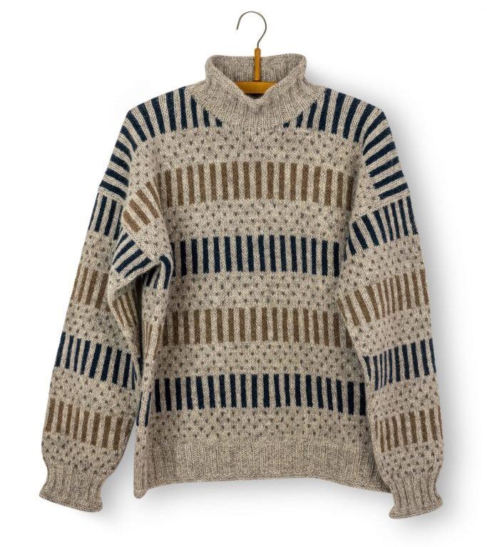 arm stivhed slot Skagen sweater designet af Marianne Isager