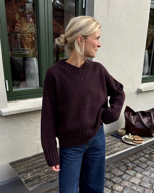 HANNAH SWEATER V-NECK fra PetiteKnit