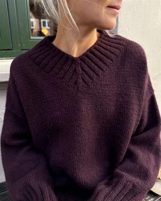 HANNAH SWEATER V-NECK fra PetiteKnit