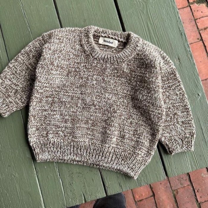 Melange sweater baby fra Petiteknit
