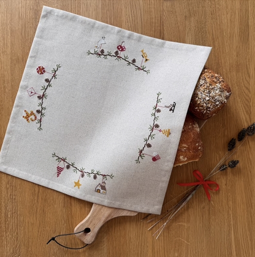 Julestemning brødserviet fra Pomp Stitch