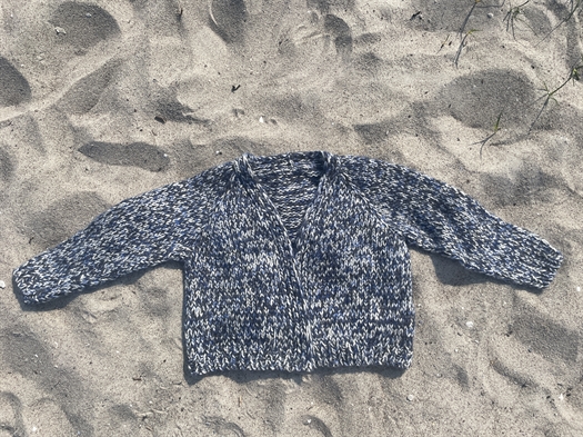 CHUNKY MELANGE CARDI af Inga Walløe
