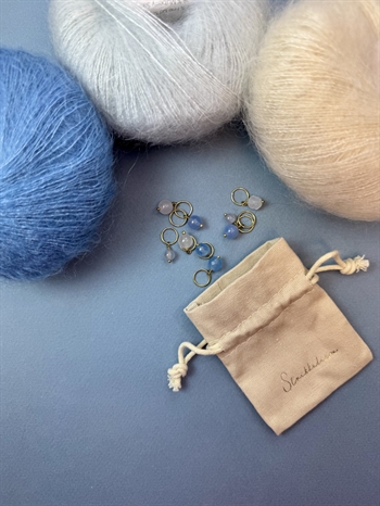 Strikkediem - Maskemarkørsæt (Kridt, Sky og Kornblomst)