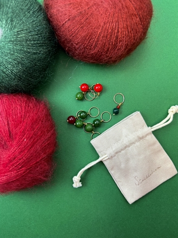 Strikkediem - Maskemarkørsæt (Græs, Røn og Tyttebær)