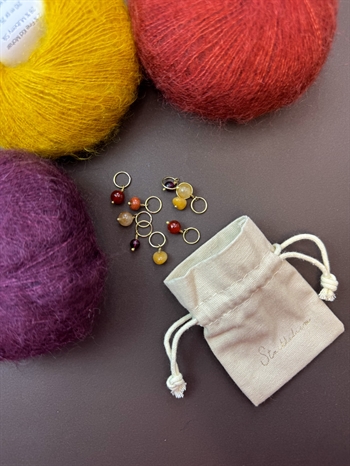 Strikkediem - Maskemarkørsæt (Vin, Røn og Gurkemeje)